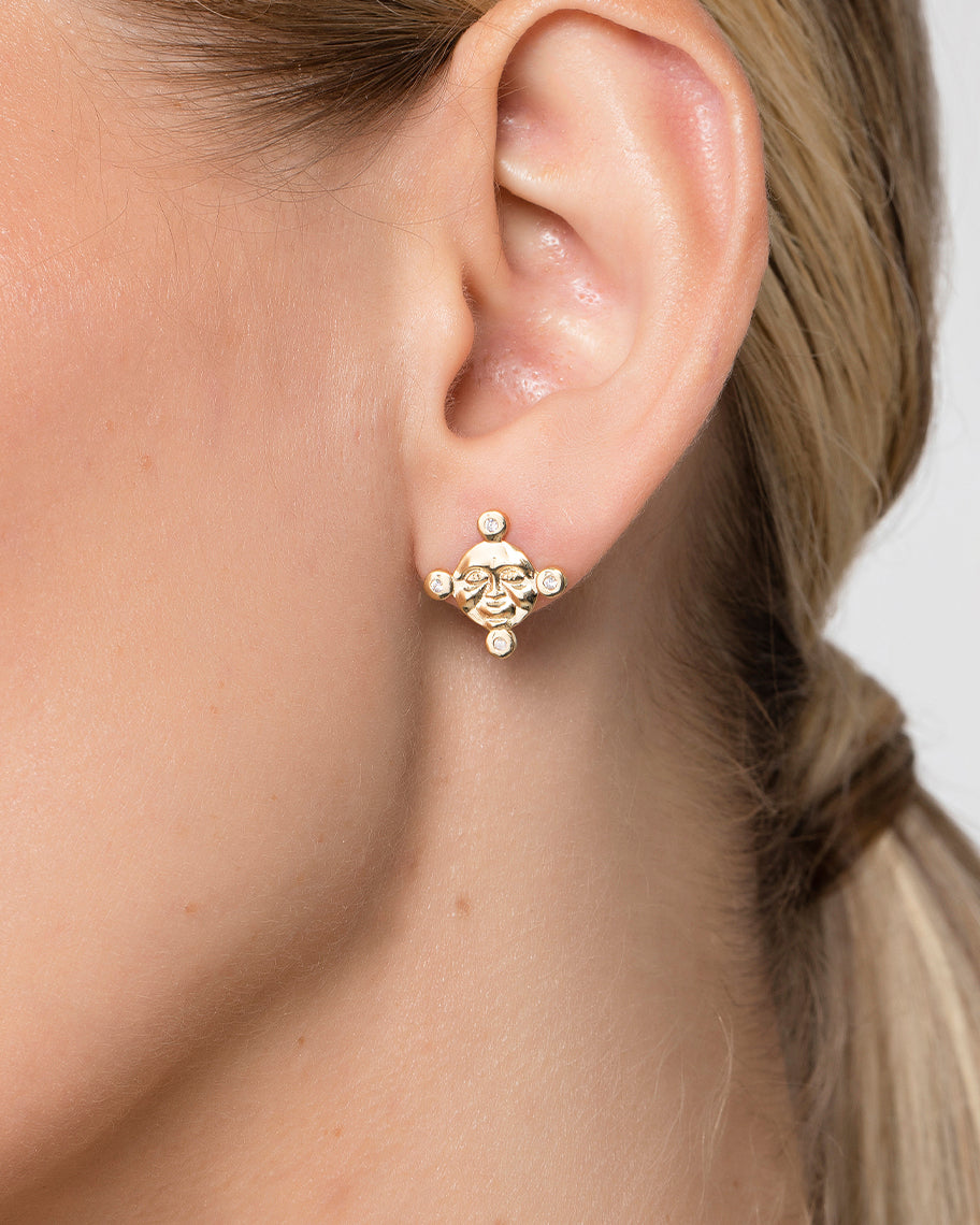 Brinco Lune em Ouro 18K e Diamantes