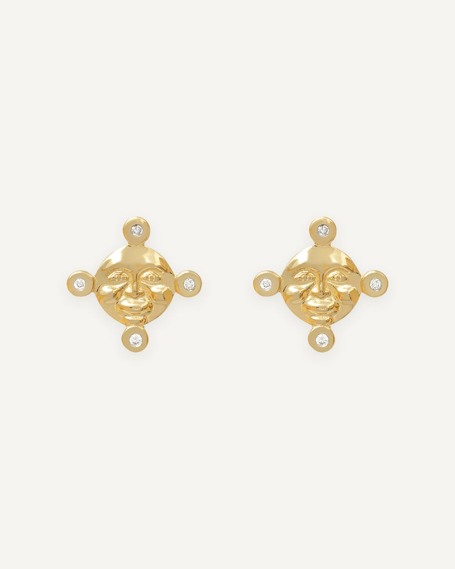 Brinco Lune em Ouro 18K e Diamantes