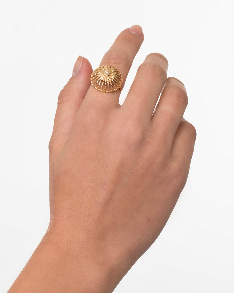 Anel Olimpo em Ouro 18K e Diamante