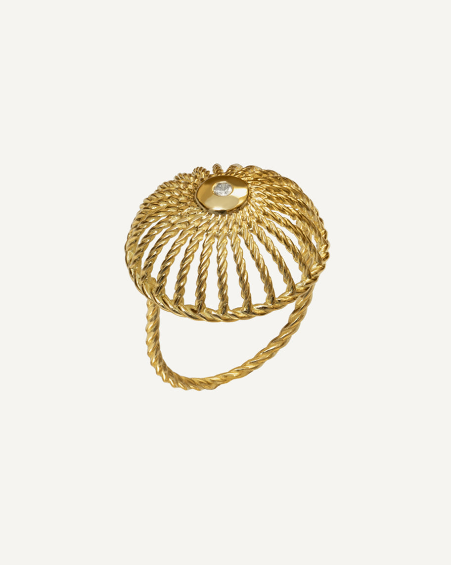 Anel Olimpo em Ouro 18K e Diamante