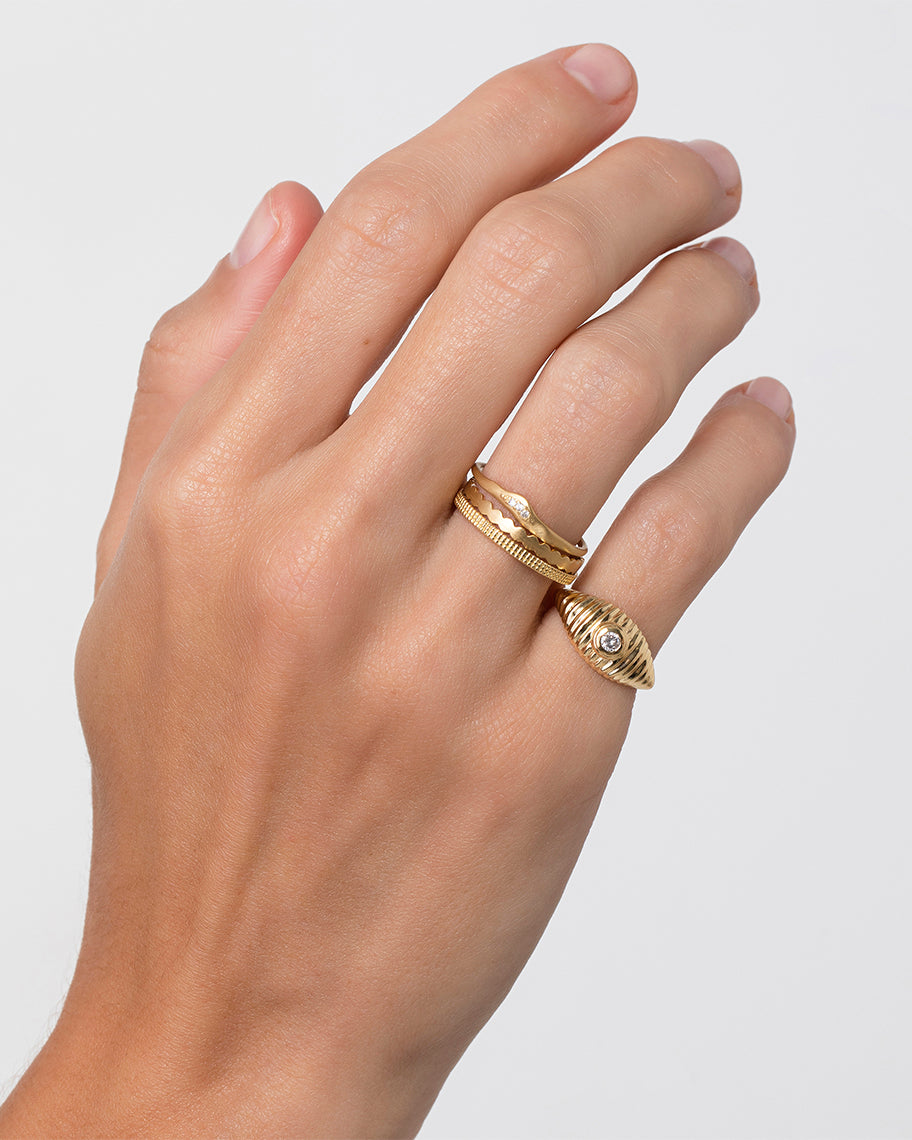 Anel Sublime em Ouro 18K e Diamante