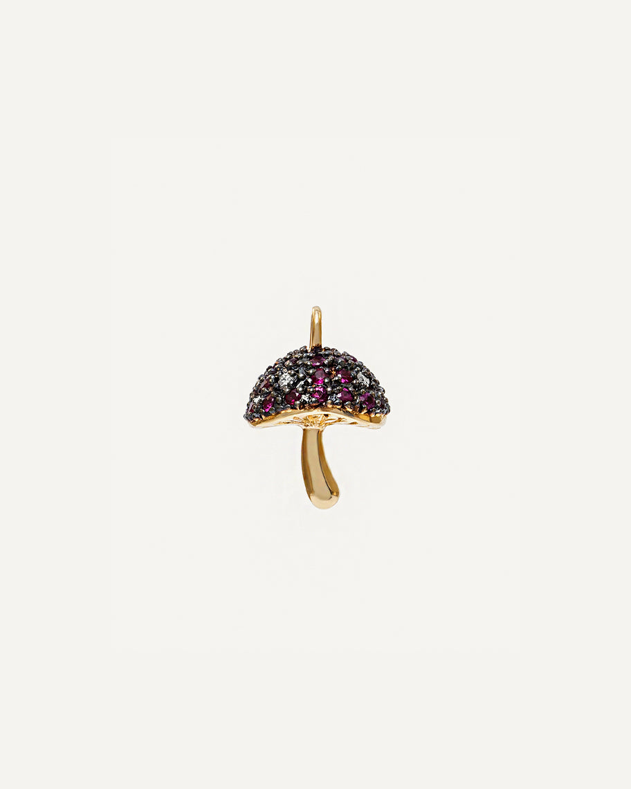 Pingente para Colar Cogumelo em Ouro 18k