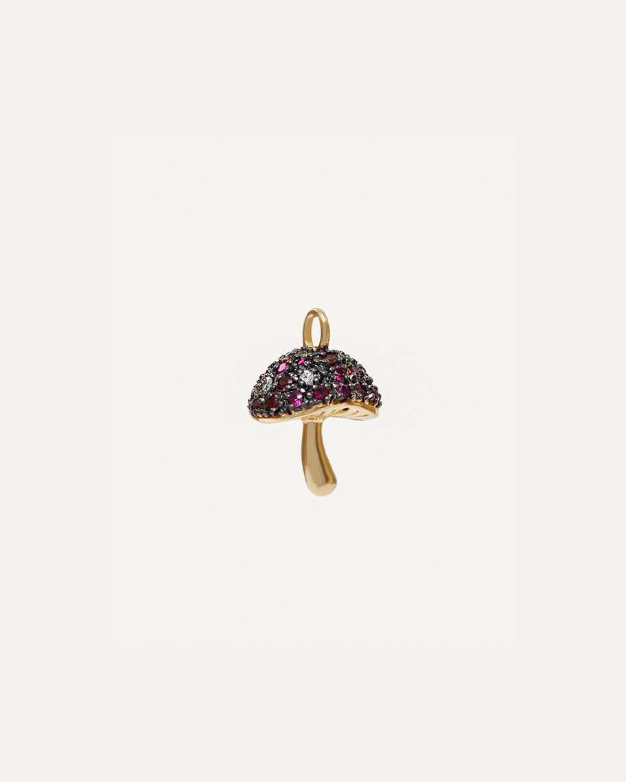 Pingente para Colar Cogumelo em Ouro 18k