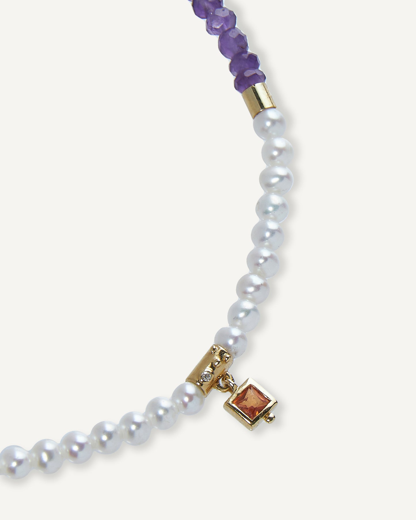 Colar Solaris em Ouro 18K com Pérolas e Ametistas