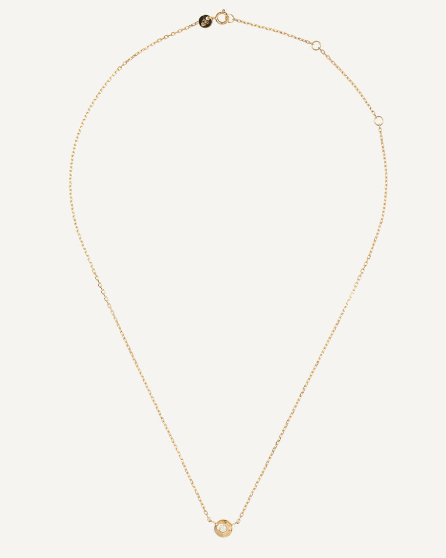 Colar Solitário Émile em Ouro 18K e Diamante
