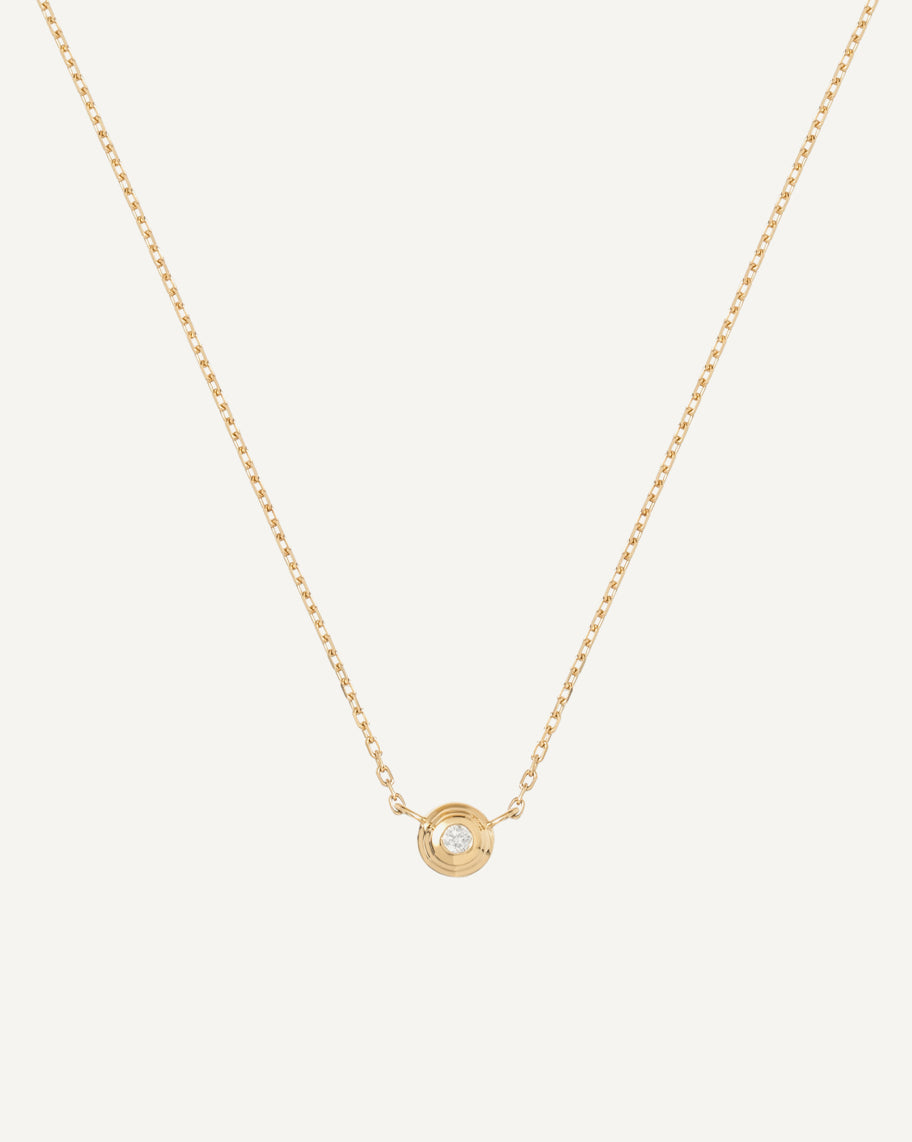 Colar Solitário Émile em Ouro 18K e Diamante