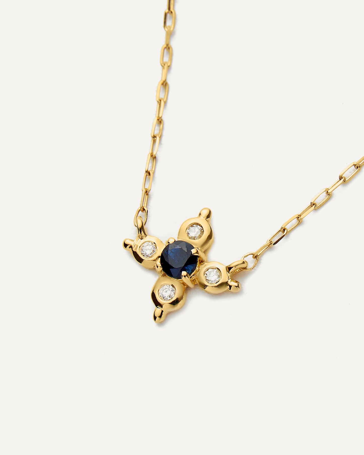Colar Supernova em Ouro 18K e Safira
