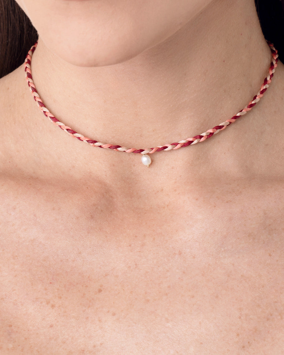 Cordão Tresser Blush em Ouro 18K