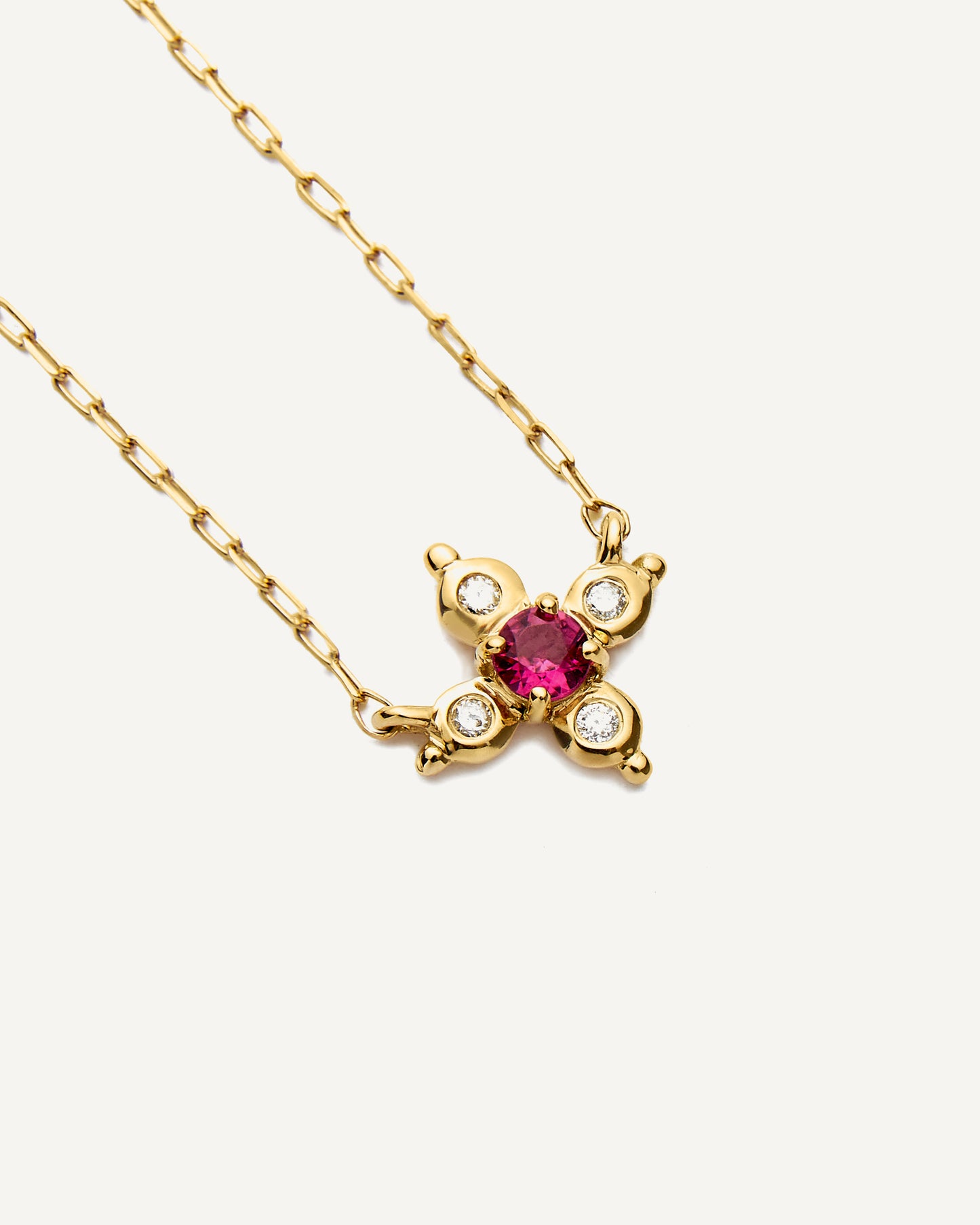 Colar Supernova em Ouro 18K e Rubelita