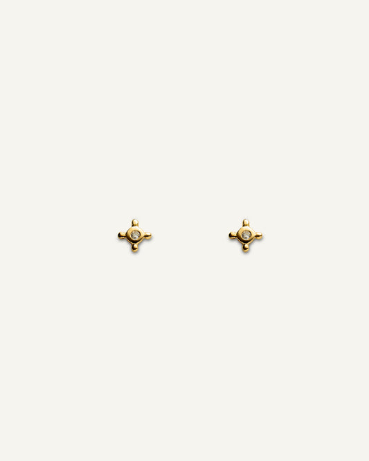 Brinco Stud Stella Petit em Ouro 18K e Diamante