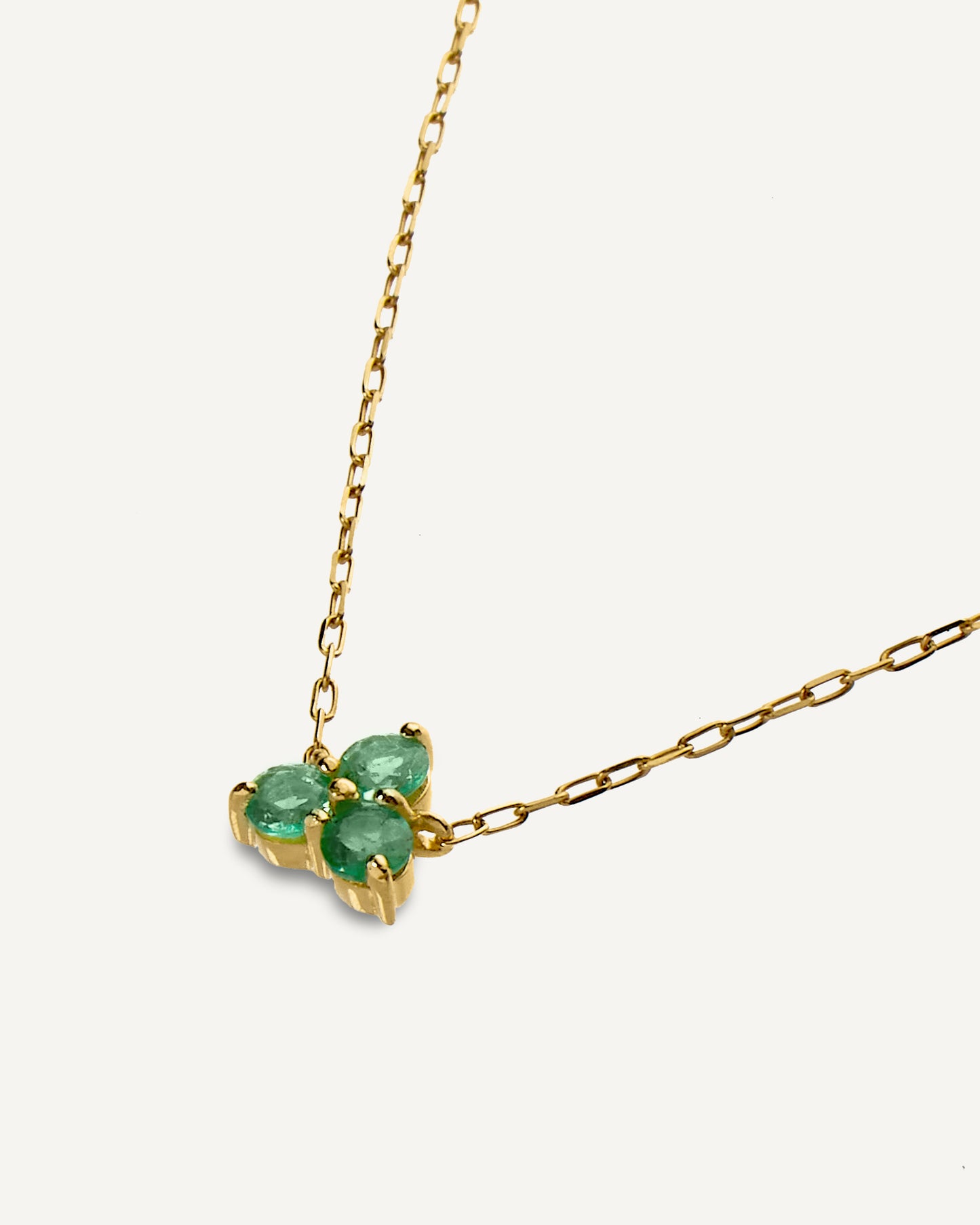 Colar Trio Esmeralda em Ouro 18K