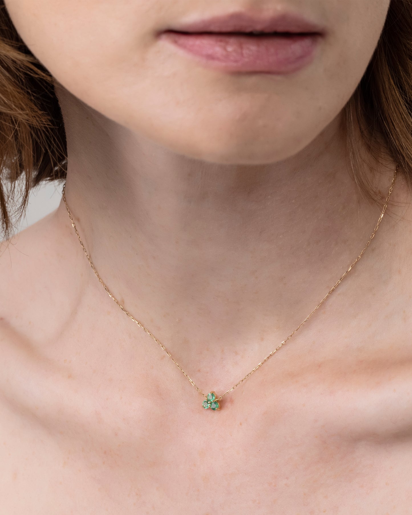 Colar Trio Esmeralda em Ouro 18K
