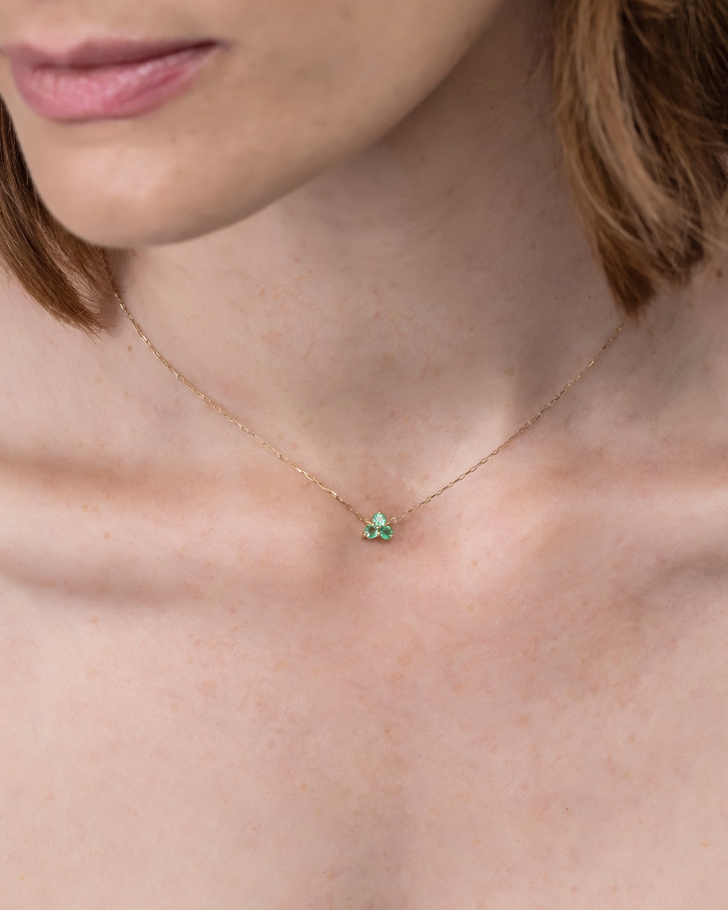 Colar Trio Esmeralda em Ouro 18K