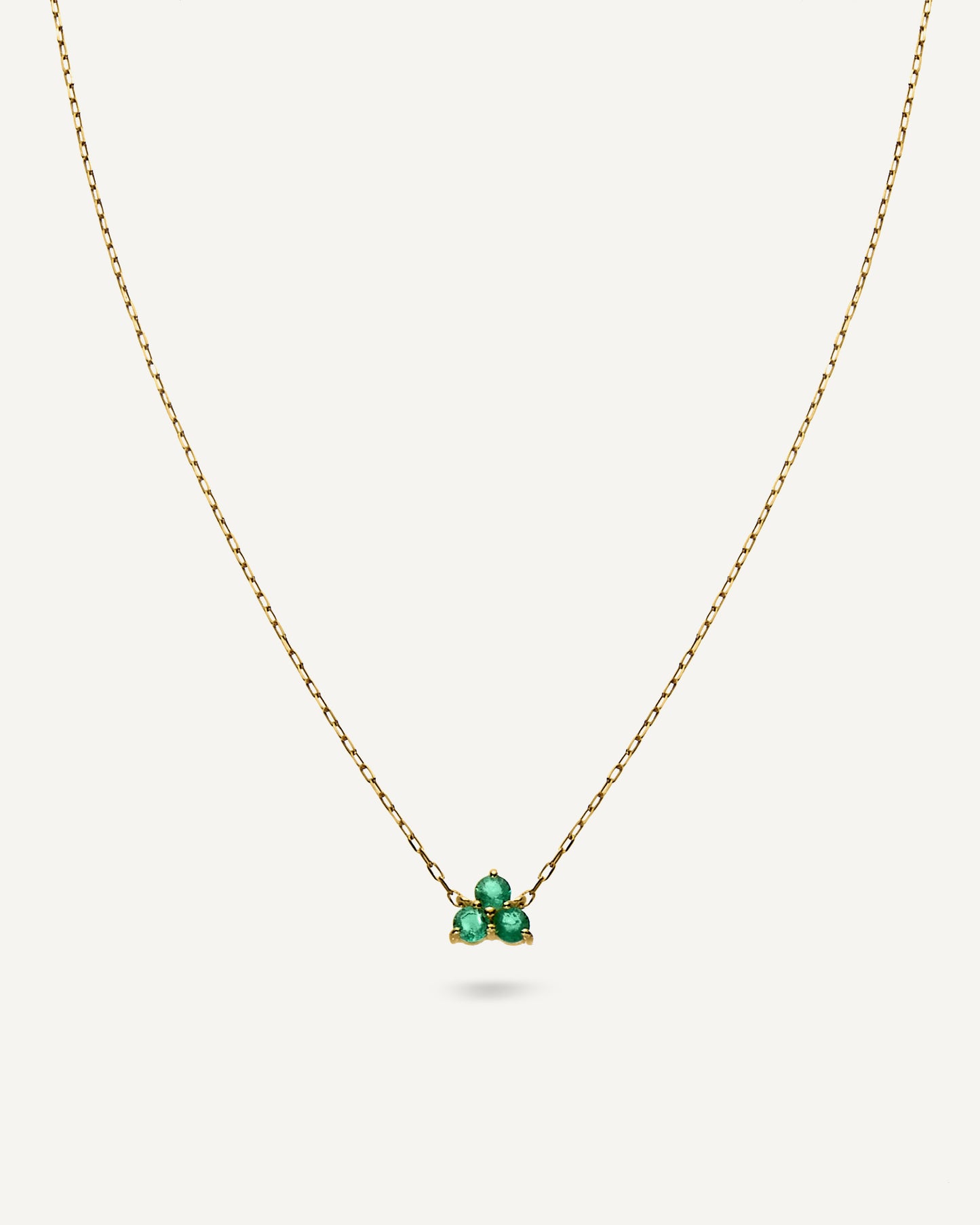 Colar Trio Esmeralda em Ouro 18K