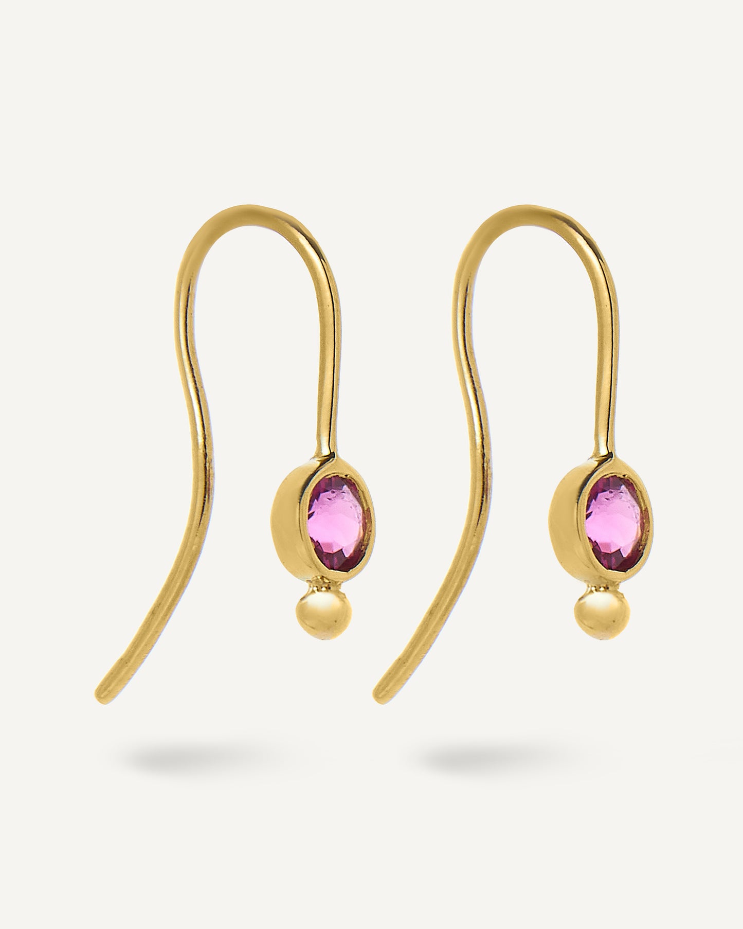 Brinco Loop Rubelita em Ouro 18K