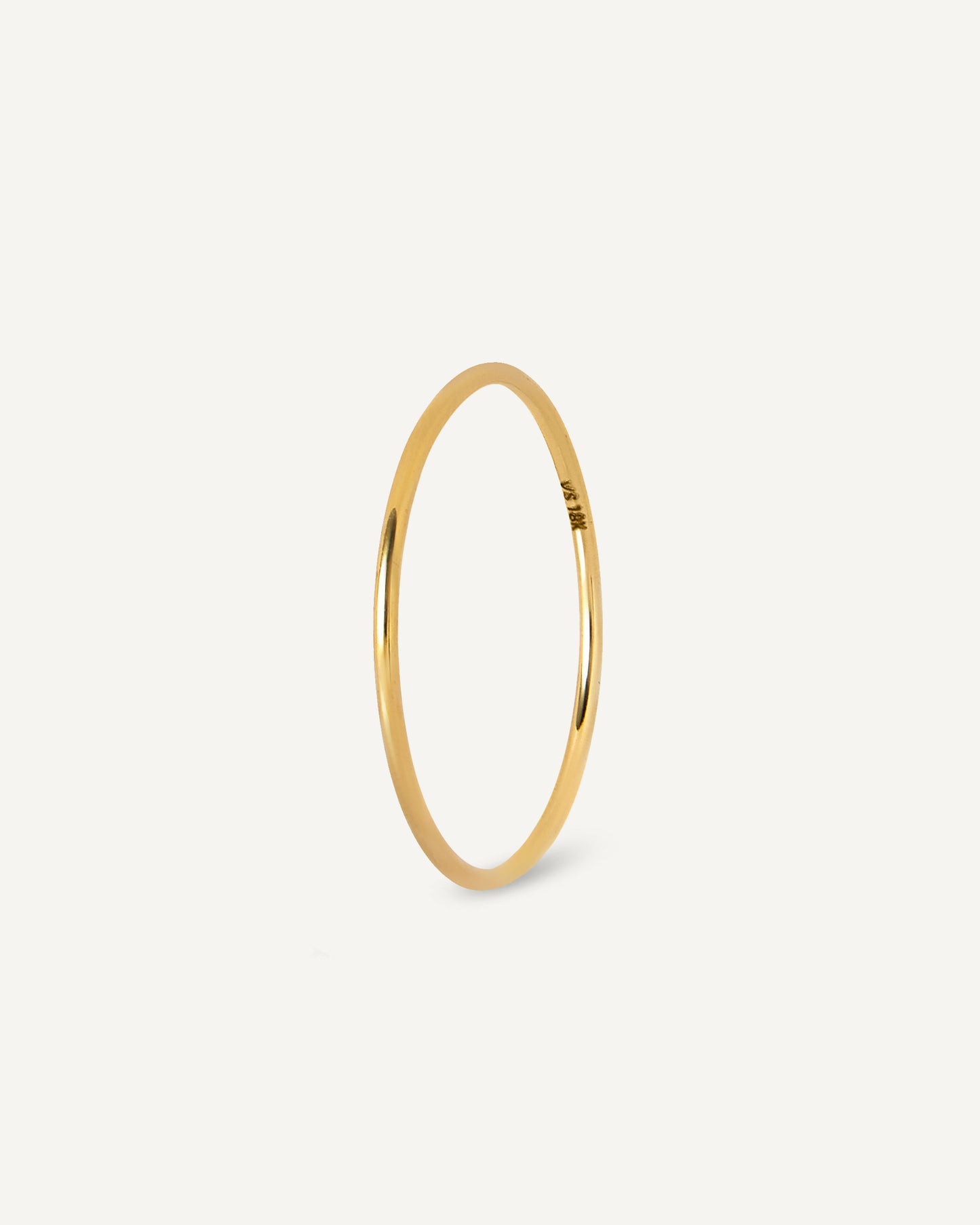 Aliança de Casamento Minimal Lisa em Ouro Amarelo 18K (0.9mm)