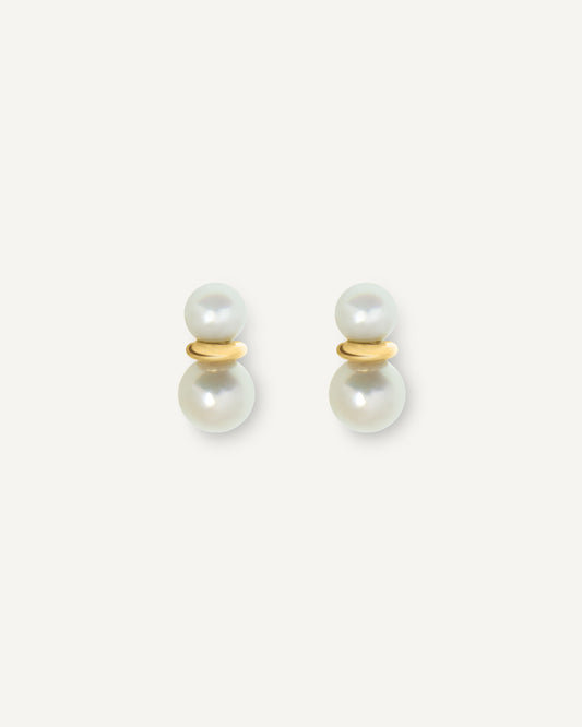 Brinco Miss Petit em Ouro 18K e Pérolas