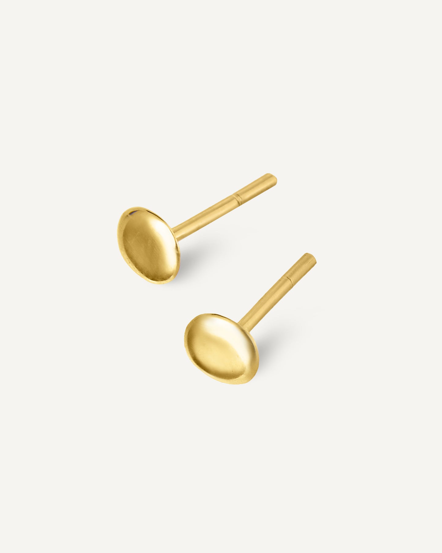 Brinco Stud Disco Petit em Ouro 18K