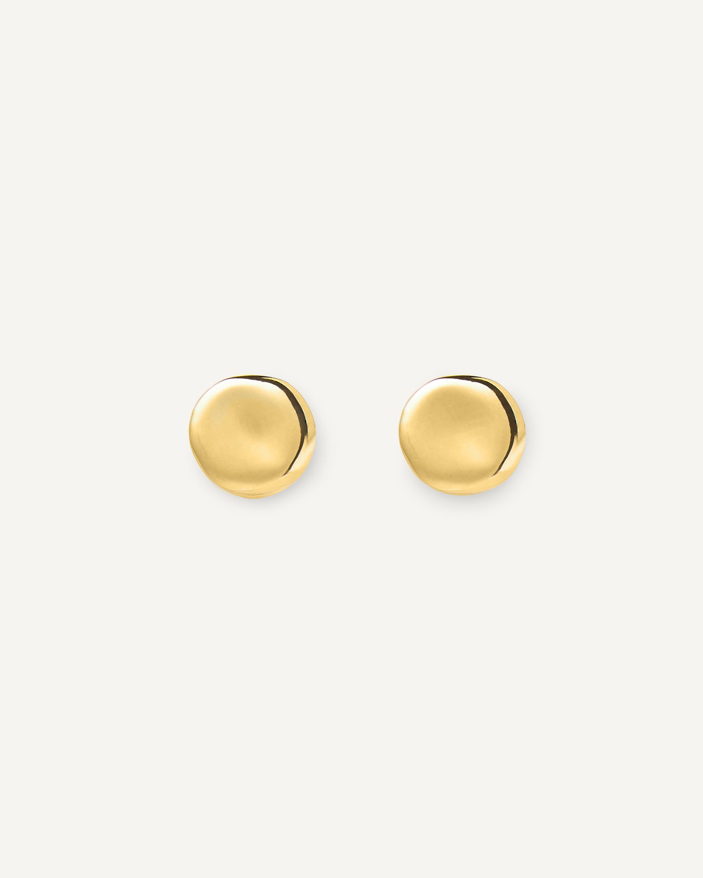 Brinco Stud Disco em Ouro 18K