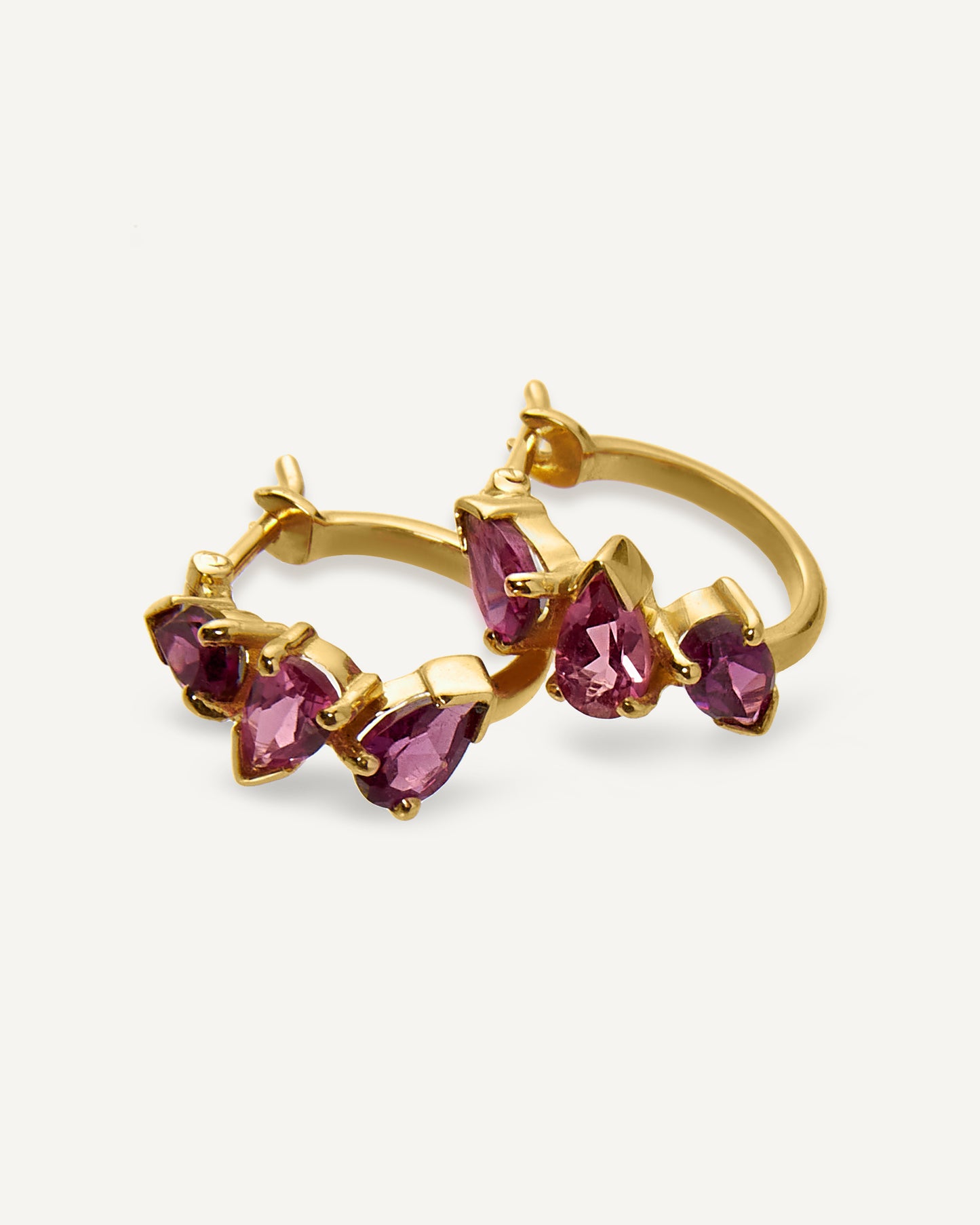 Argola Singular Blush em Ouro 18K