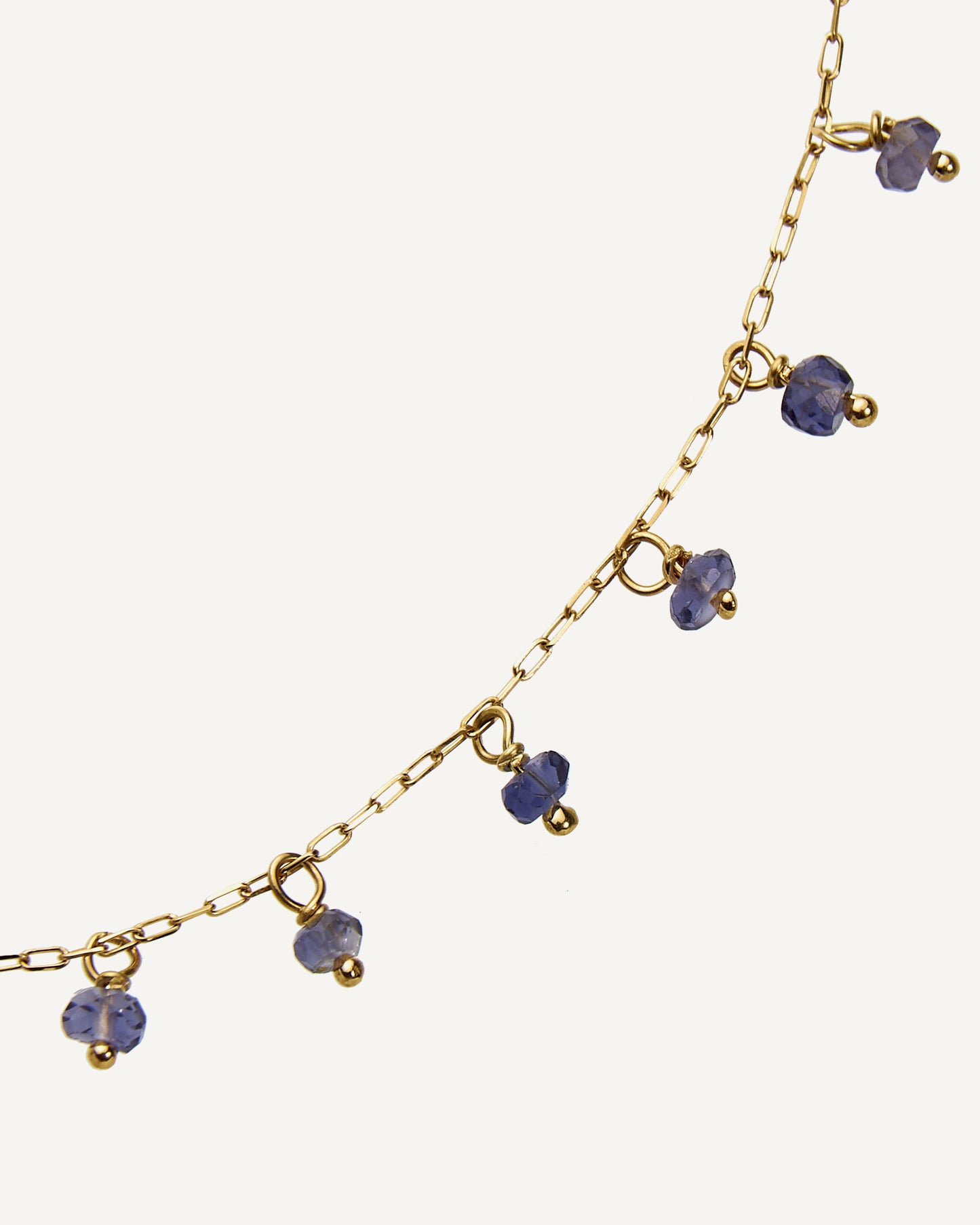 Colar Orvalho em Ouro 18K e Iolitas