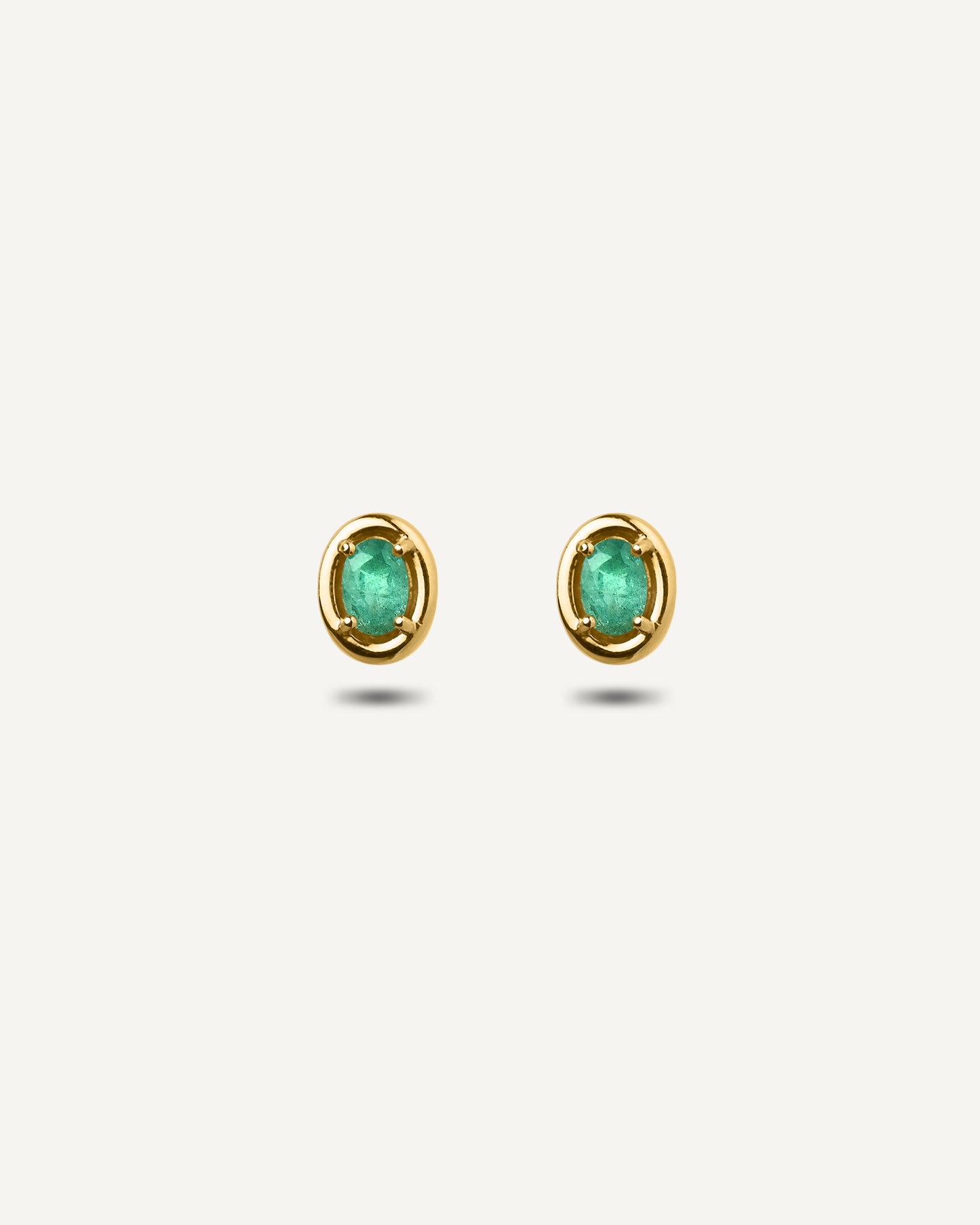Brinco Amaia Esmeralda em Ouro 18K