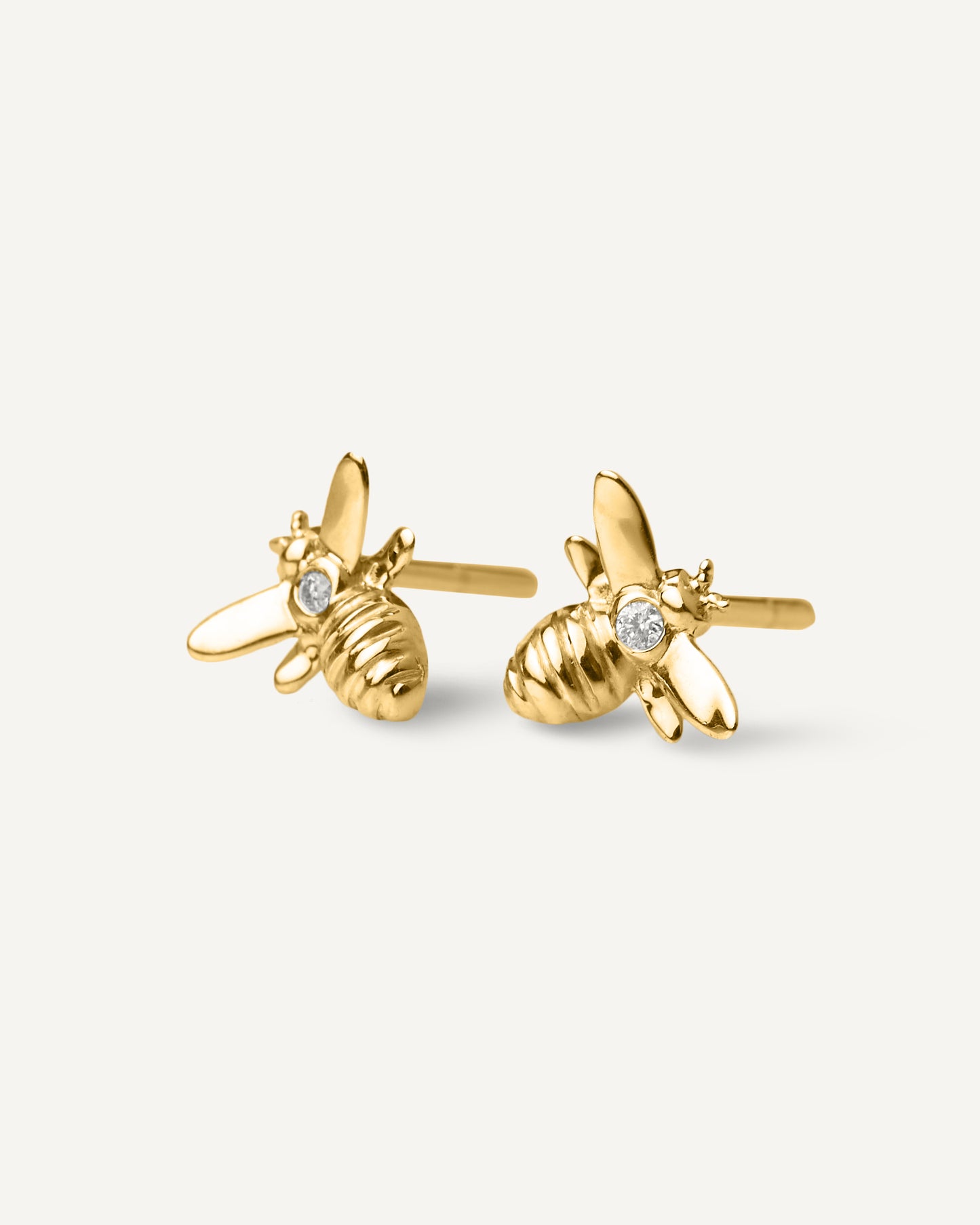 Brinco Bee em Ouro 18K e Diamante