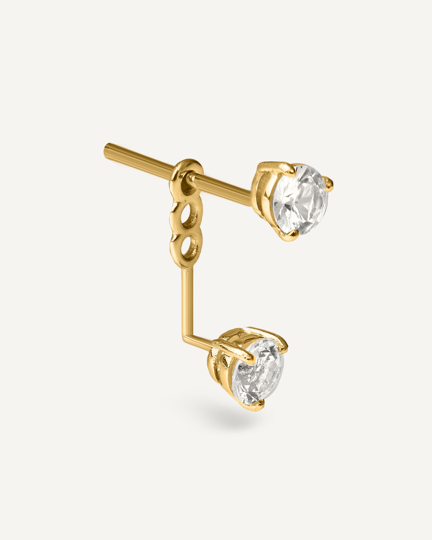 Ear Jacket Jolie em Ouro 18k e Safira