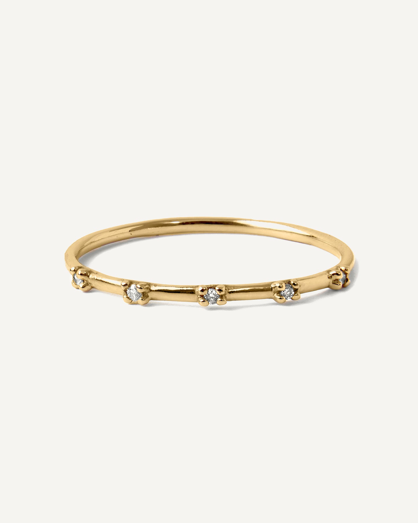 Anel Twig Diamante em Ouro 18K