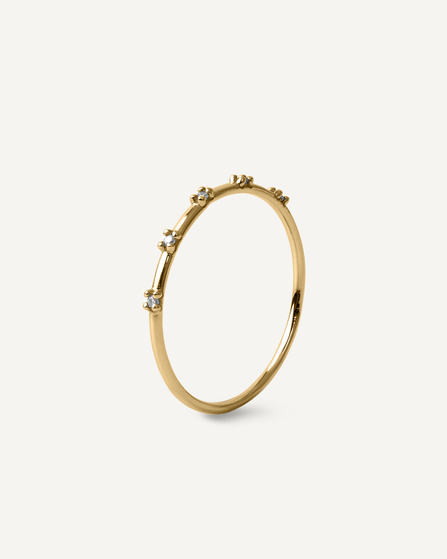 Anel Twig Diamante em Ouro 18K