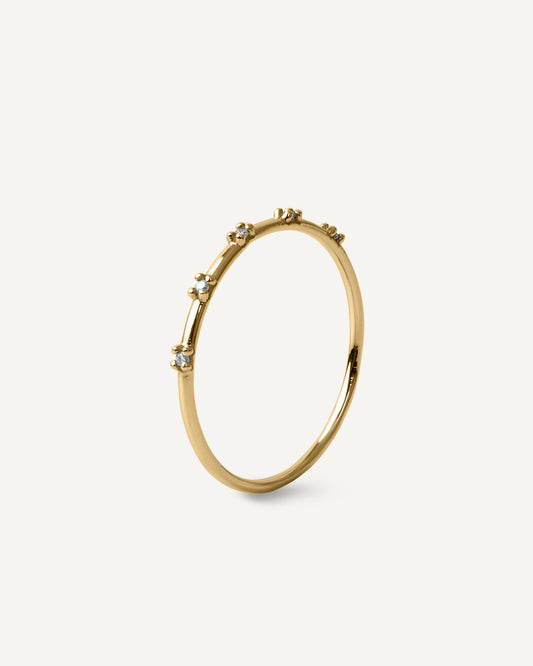 Anel Twig Diamante em Ouro 18K