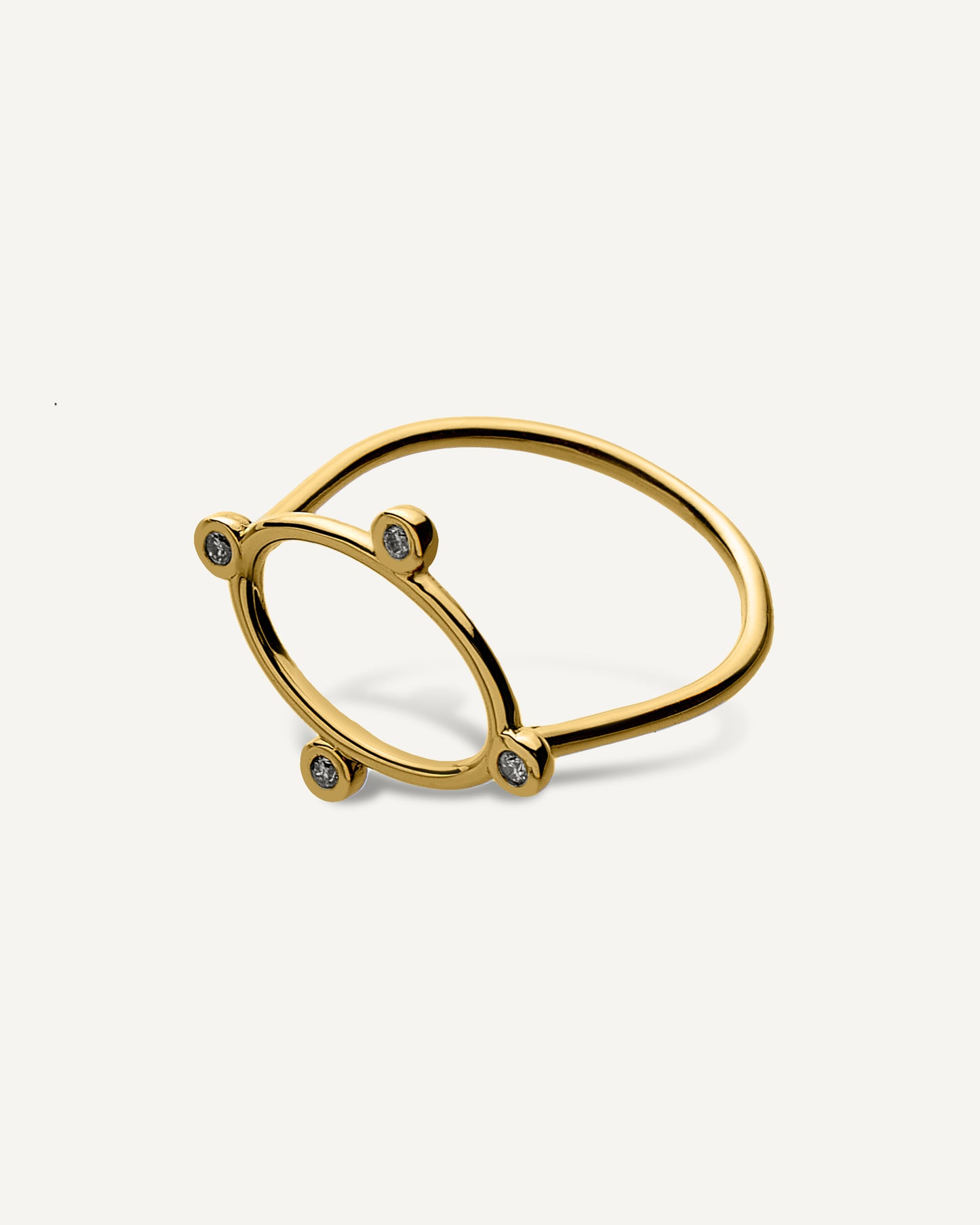 Anel Calmaria em Ouro 18K e Diamantes