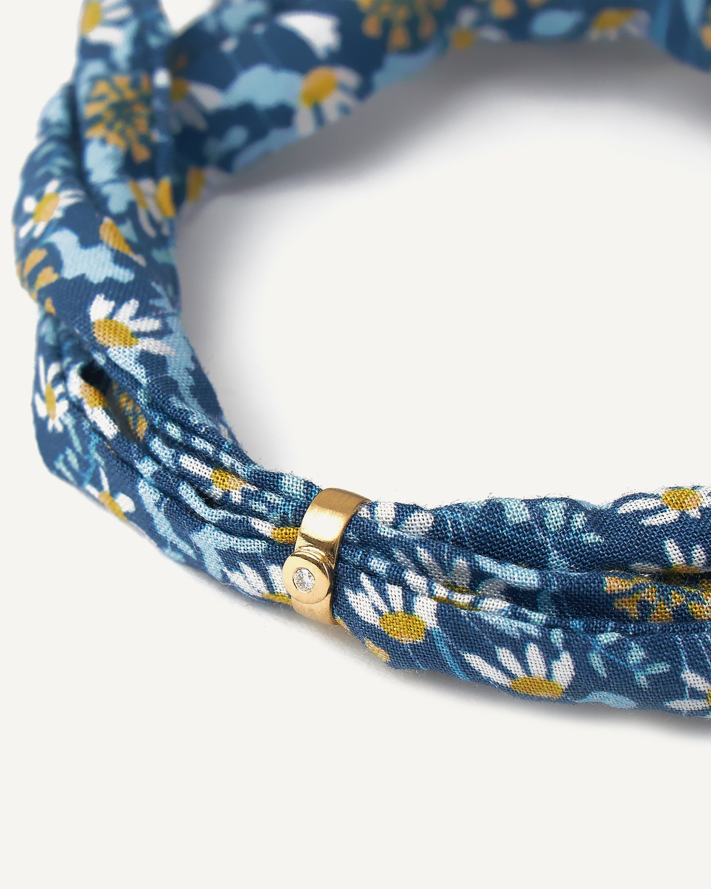 Pulseira Cotton Azul em Ouro 18K e Diamante