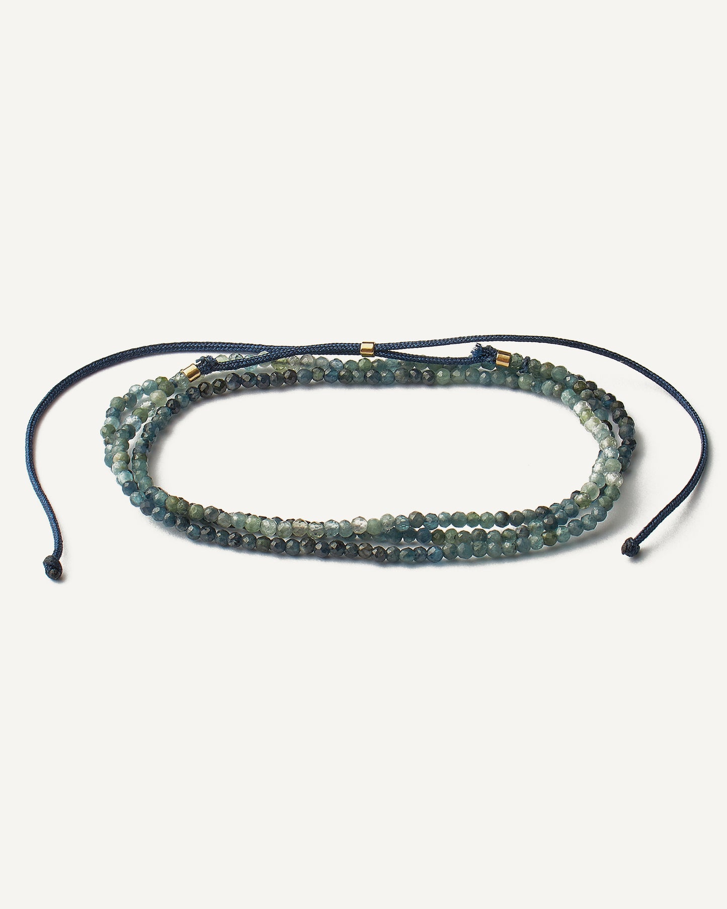 Pulseira Patuá Turmalinas Azuis em Ouro 18K
