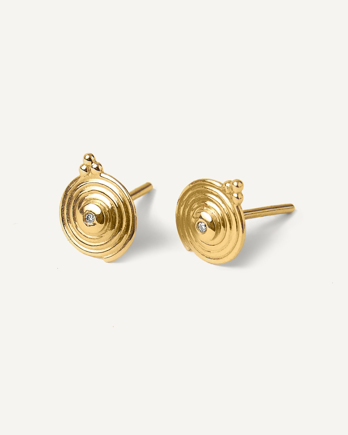 Brinco Stud Telescope em Ouro 18K e Diamante