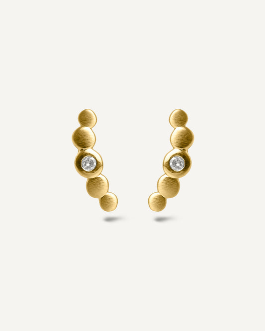Brinco Earcuff Céu Diamante em Ouro 18K