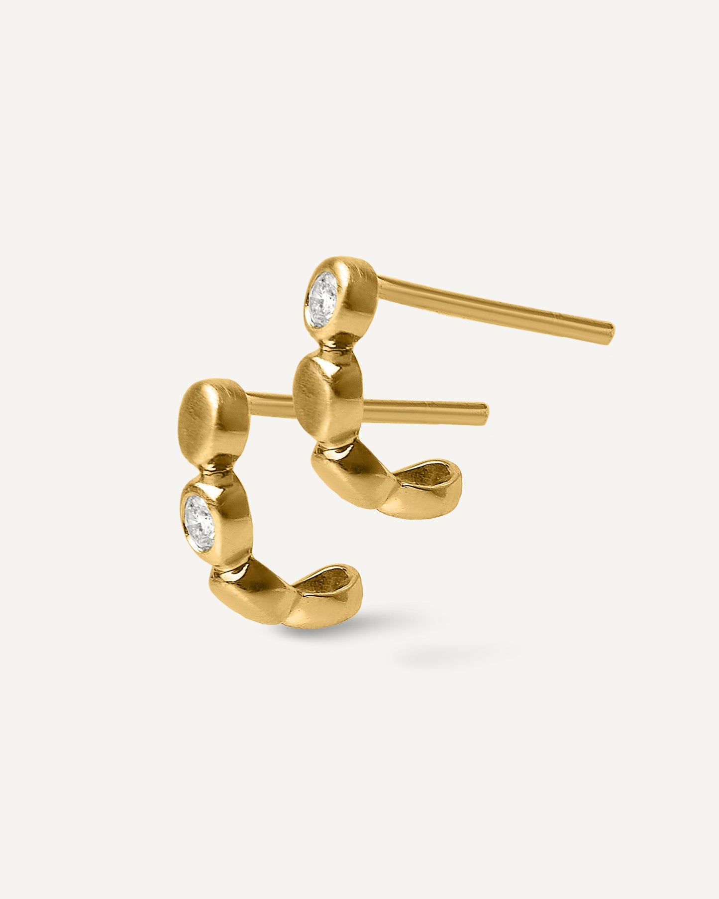 Brinco Argola Céu Diamante em Ouro 18K