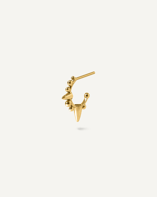 Argola Asterisk Petit Unitária em Ouro 18K