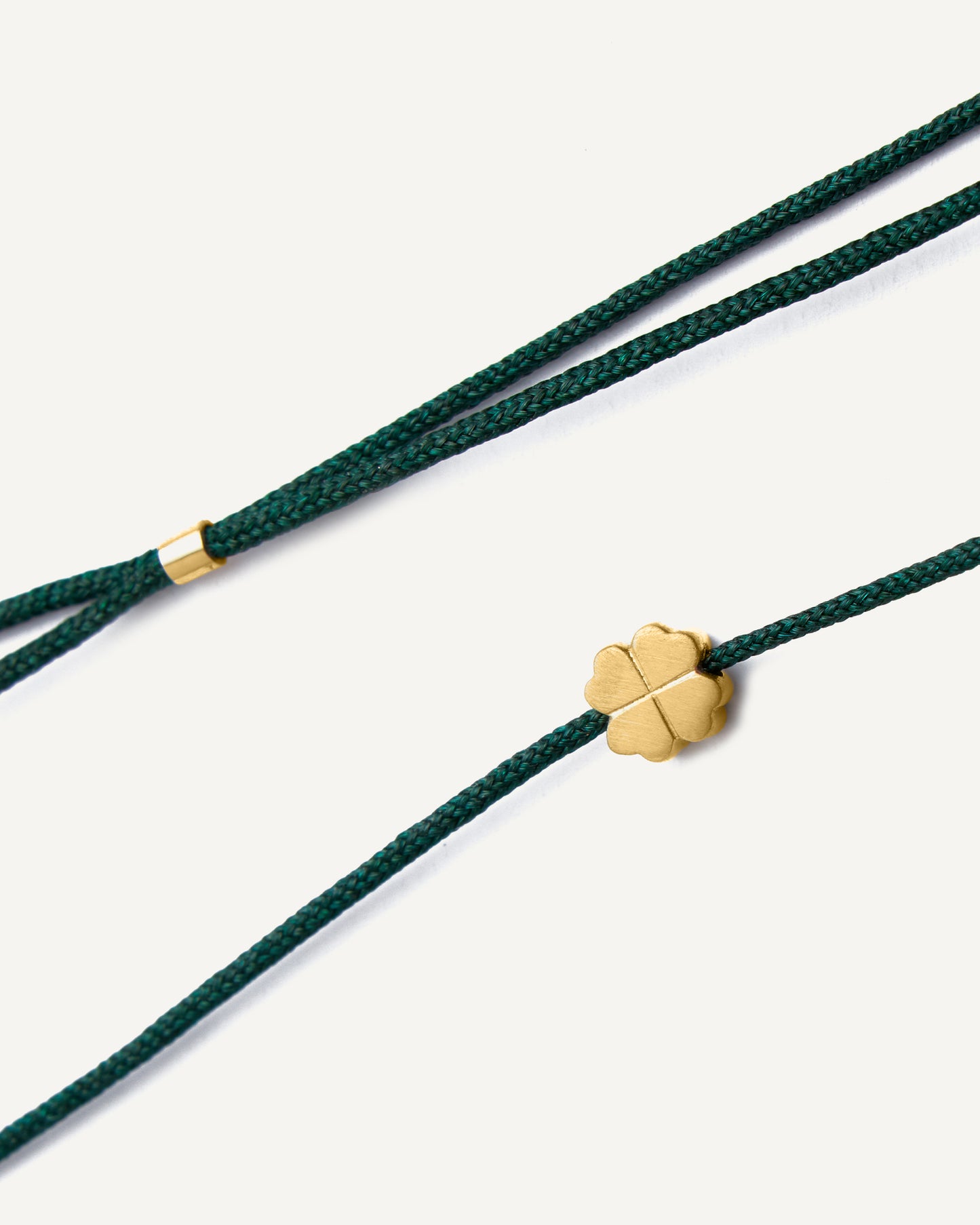 Pulseira Cord Trevo em Ouro 18K