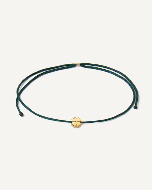 Pulseira Cord Trevo em Ouro 18K