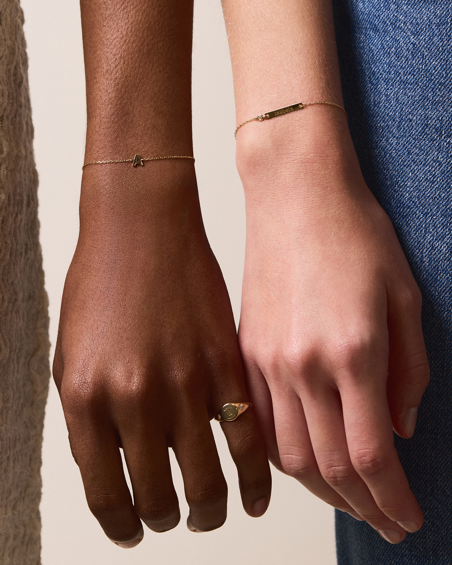 Pulseira Placa Personalizada em Ouro 18K e Diamante