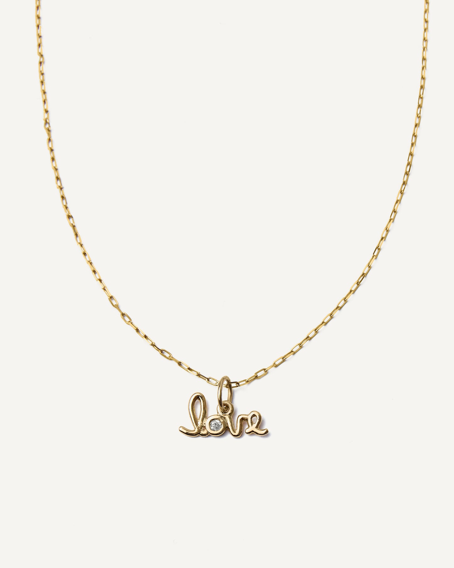 Pingente Love em Ouro 18K e Diamante
