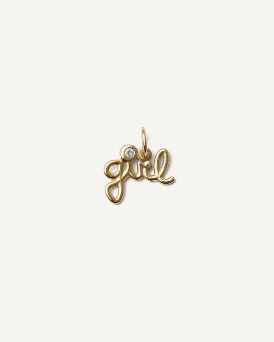 Pingente Girl em Ouro 18K e Diamante