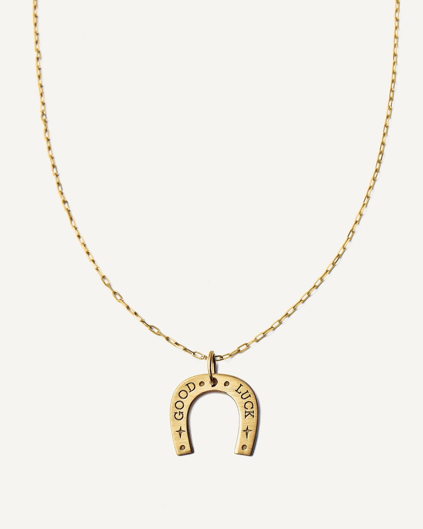 Pingente Ferradura Good Luck em Ouro 18K