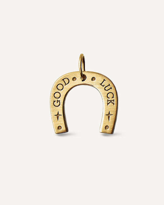 Pingente Ferradura Good Luck em Ouro 18K