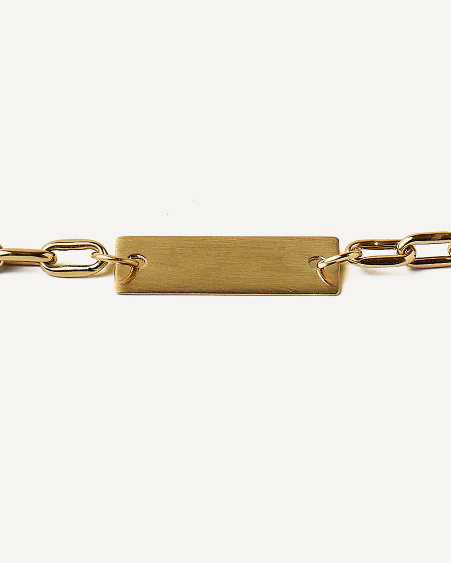 Pulseira Bold Placa Personalizada em Ouro 18K