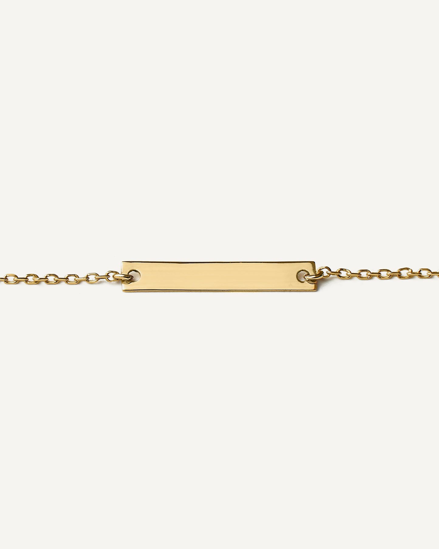 Pulseira Infantil Placa Personalizada em Ouro 18K