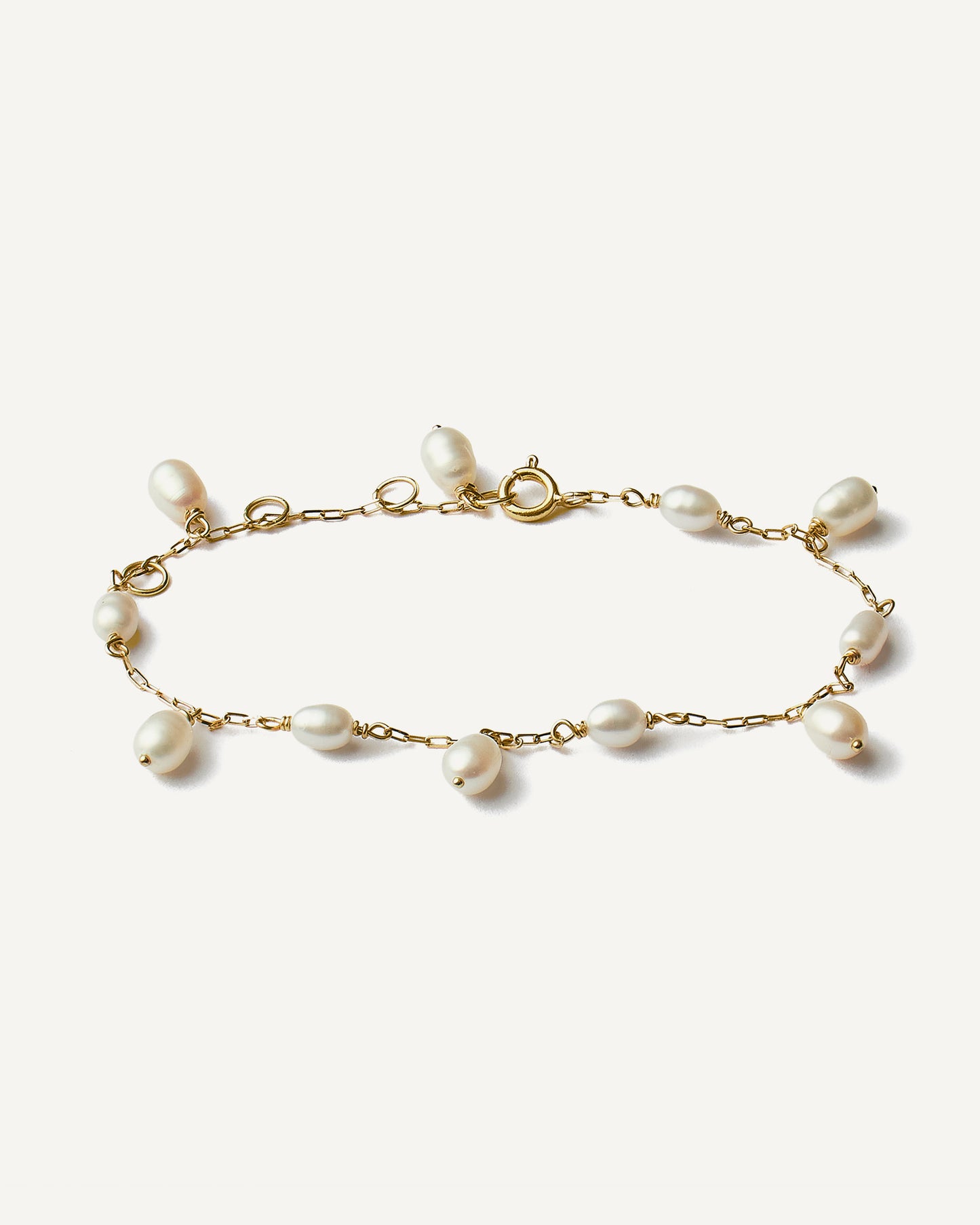 Pulseira Infantil Sal em Ouro 18K e Pérolas
