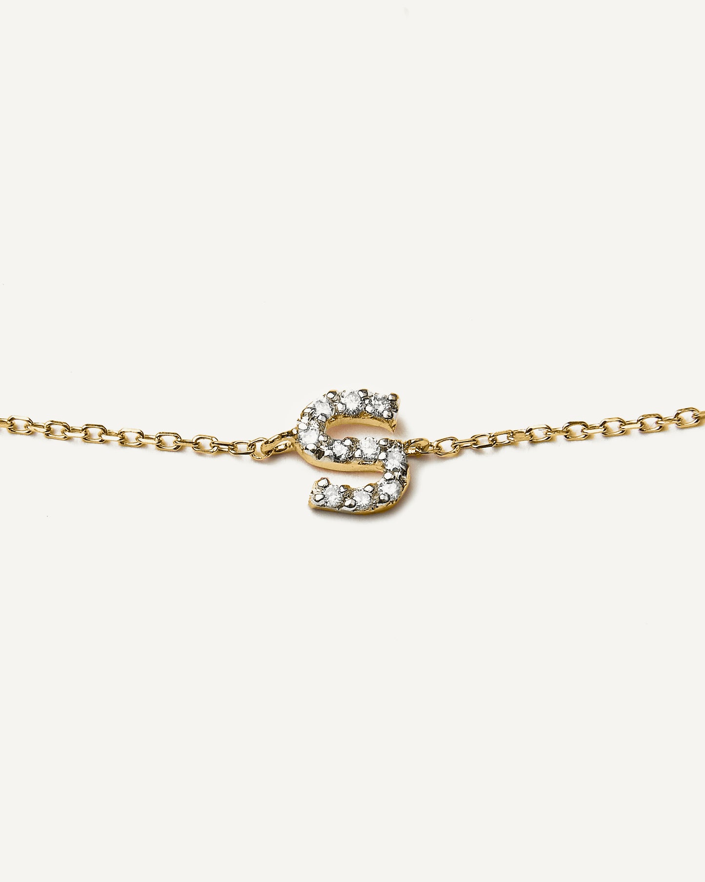 Pulseira Inicial em Ouro 18K e Diamantes