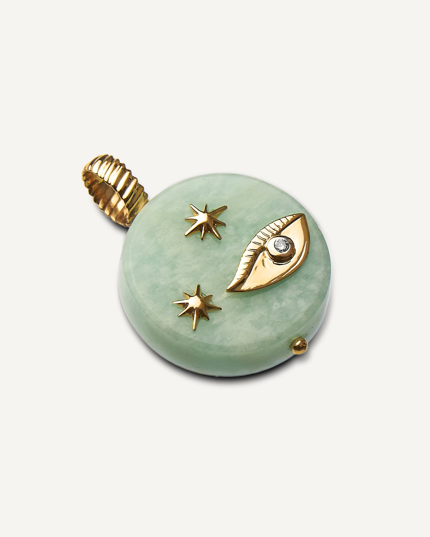 Pingente Horus Amazonita em Ouro 18K